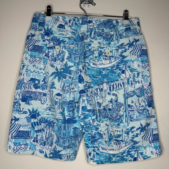 LILLY PULITZER Colorful Print Resort Fit Summer Beach Bermuda 9.5” Inseam Shorts - Picture 4 of 13